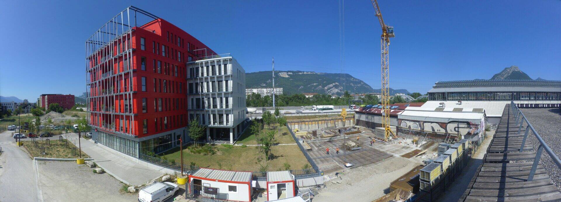 chantier en cours pour NEO, le gros œuvre a démarré