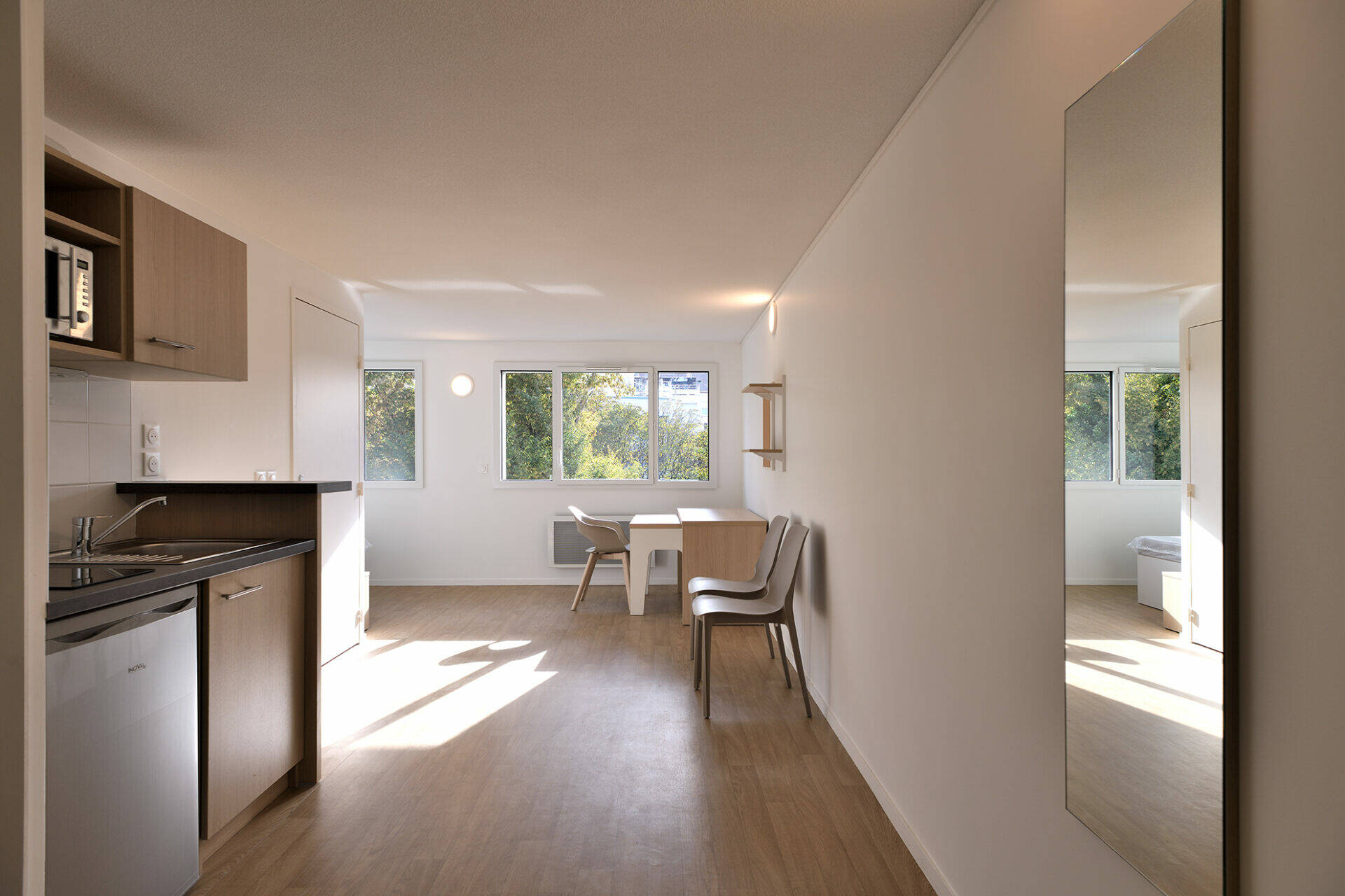 Vue d'un studio de la résidence étudiante Study Quanta à Villeurbanne