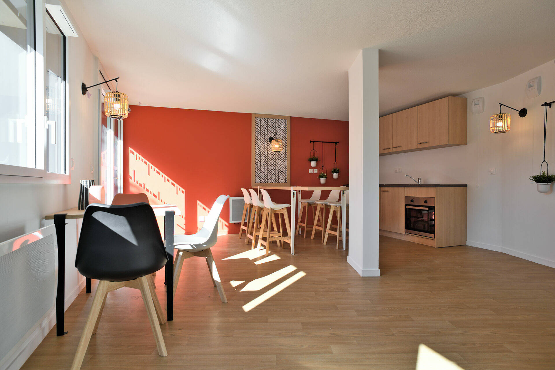 Vue d'une pièce commune de la résidence étudiante Study Quanta à Villeurbanne