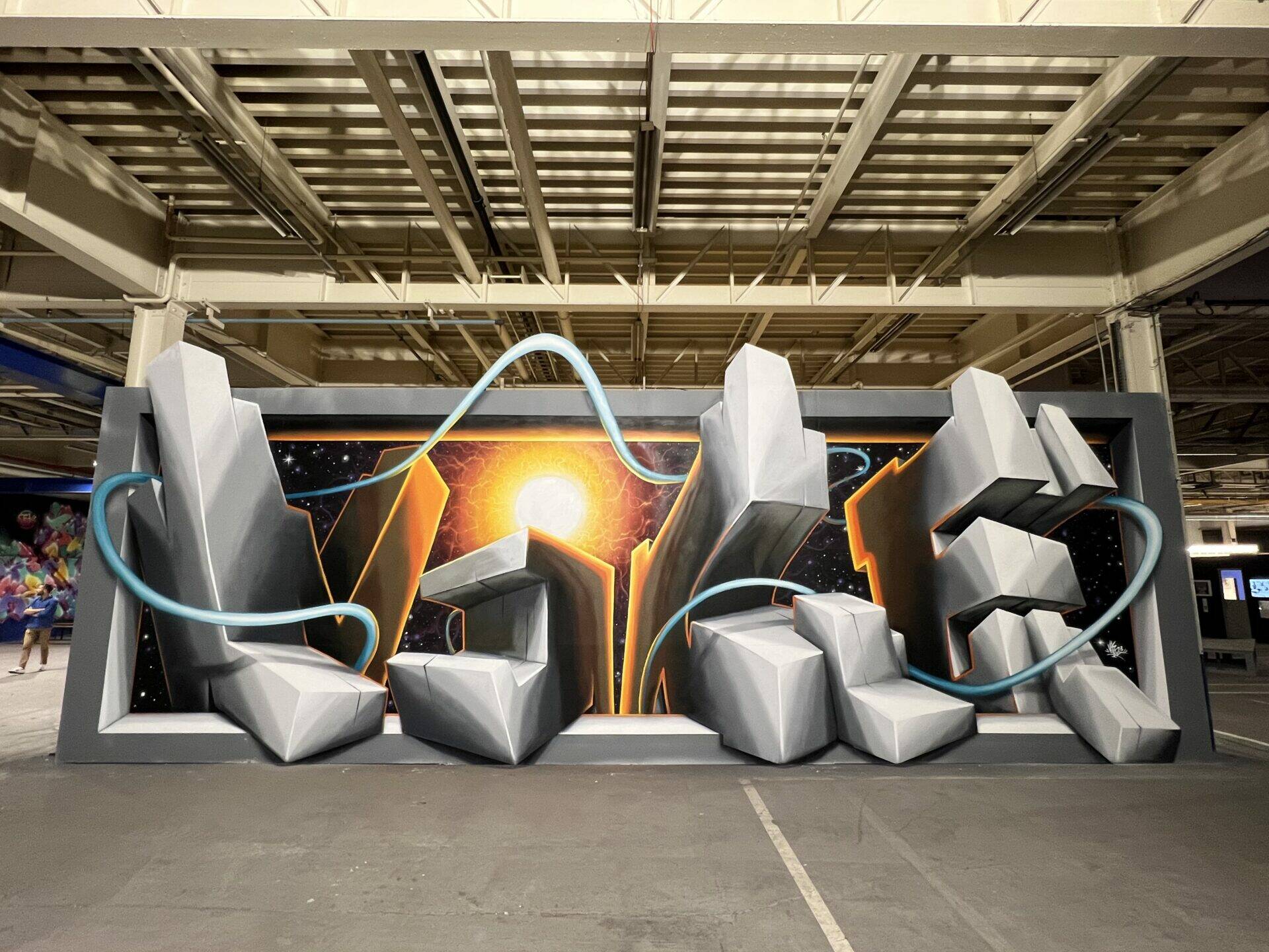 Une des nombreuses œuvres du Festival Peinture Fraîche 2023