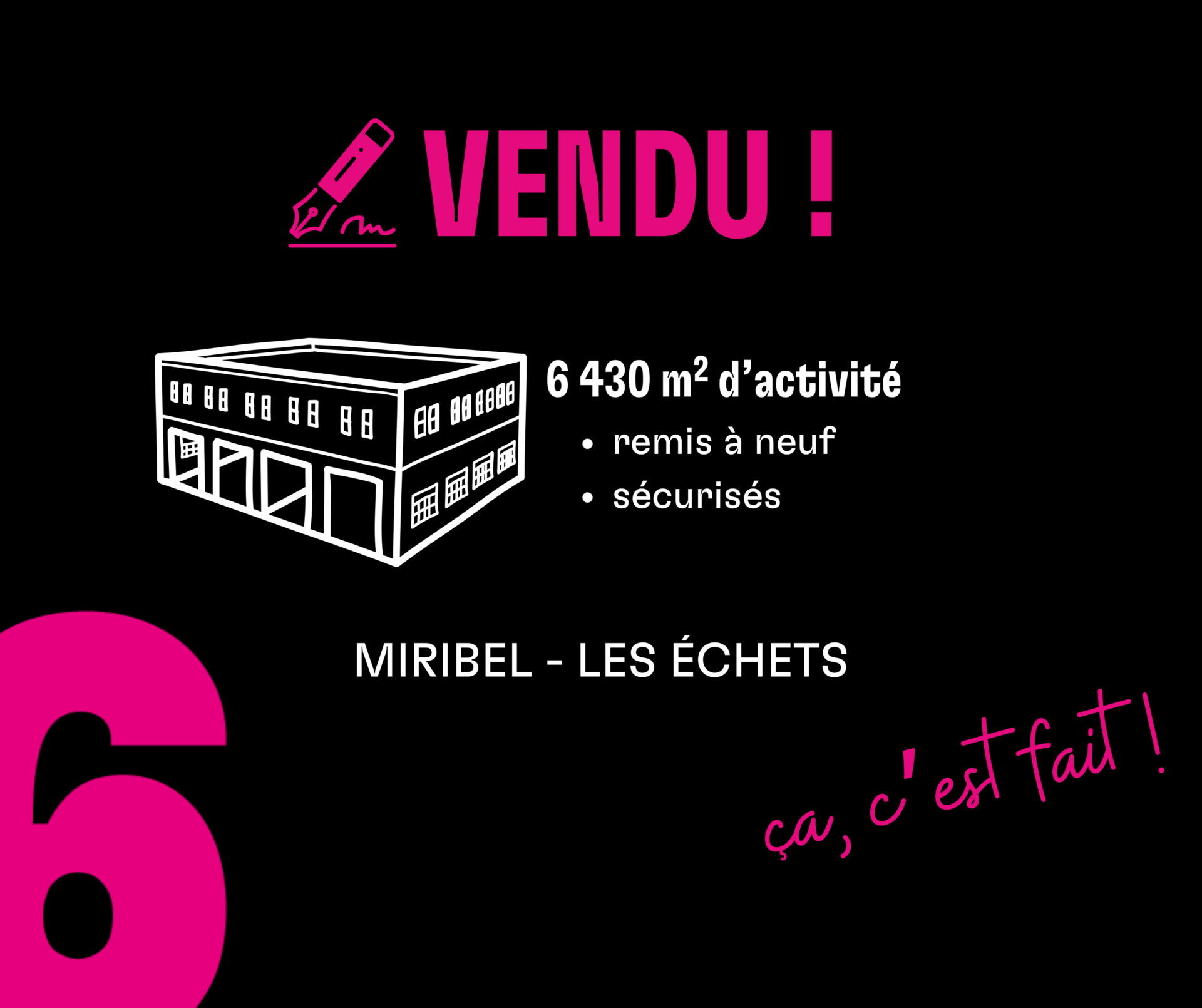 Vente d'un site d'activité à Miribel