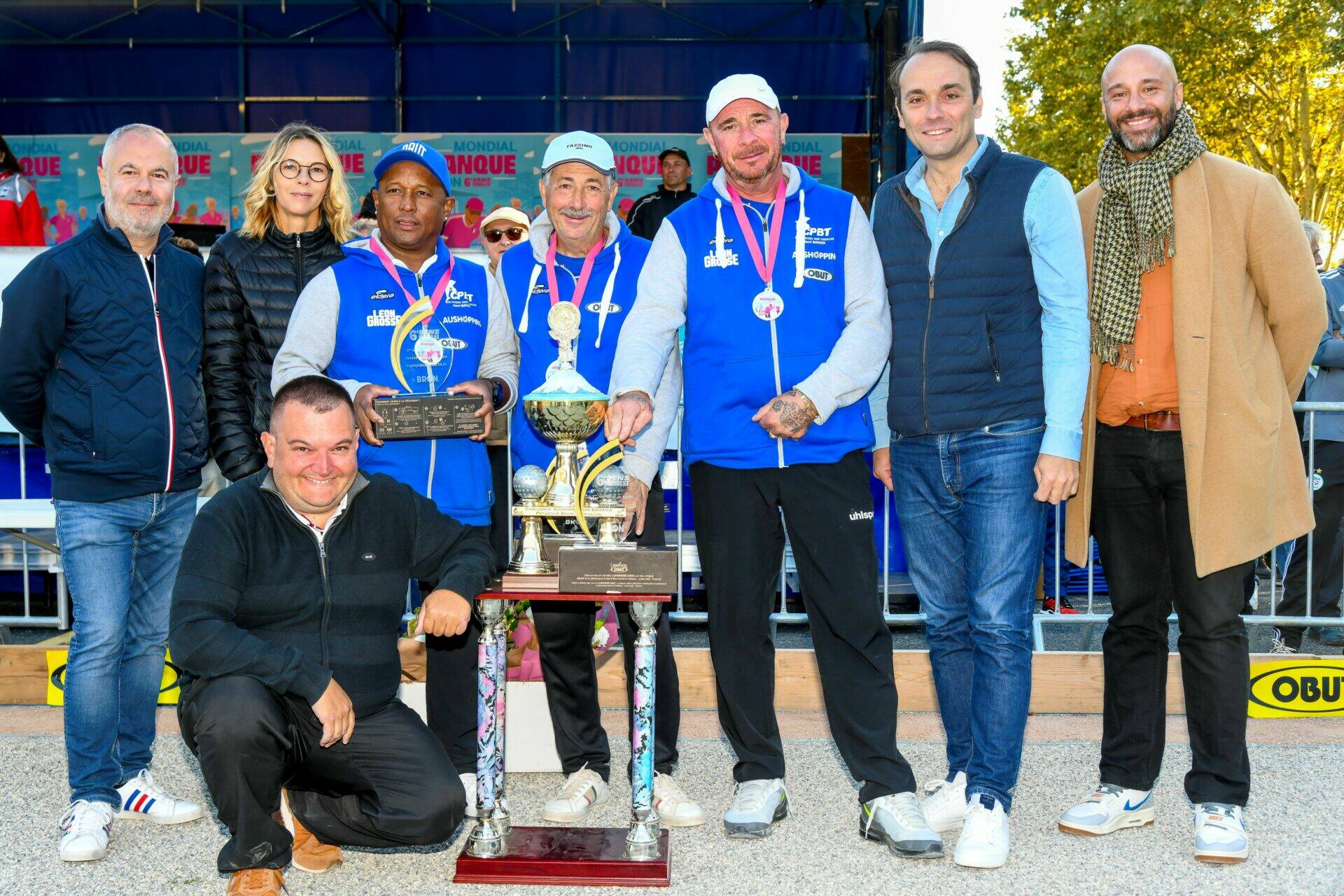 Remise des trophées du mondial de la pétanque de Bron 6e Sens Immobilier