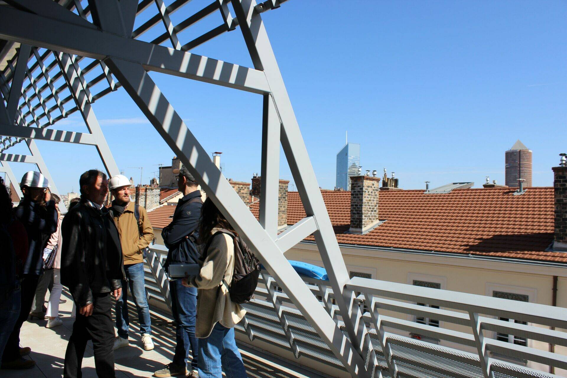 Vue au R+6 de l'immeuble Citadelle à Lyon 3