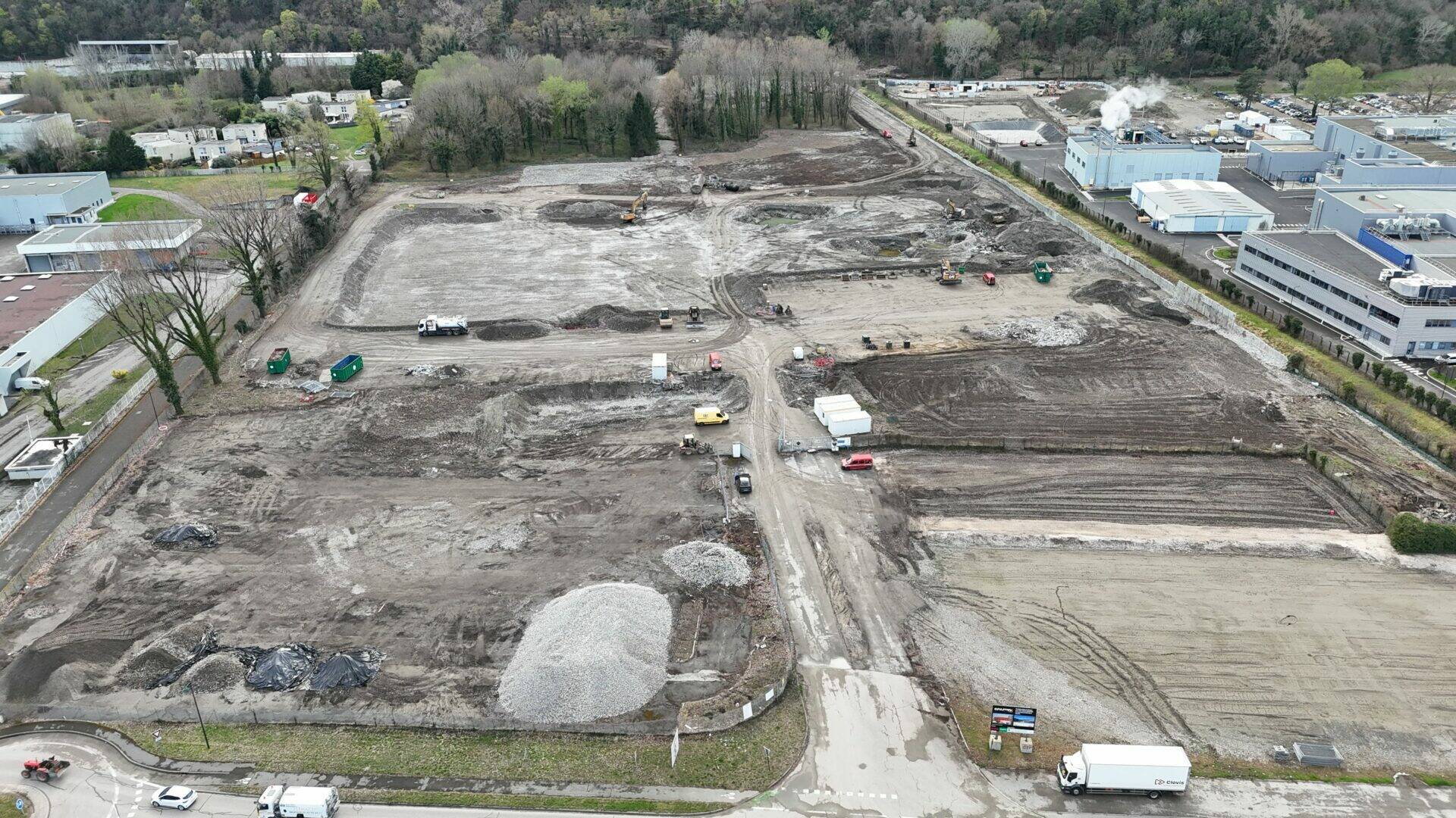 Fin de la phase de démolition et de dépollution à Veurey-Voroize, projet 6Park Vivienne.