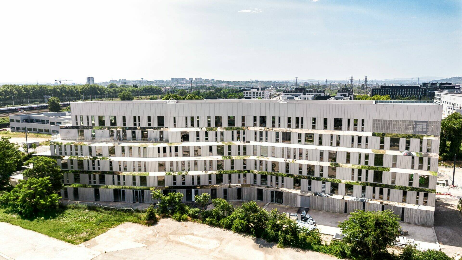 Immeuble de bureaux EXO7 à Lyon dans le quartier de Gerland